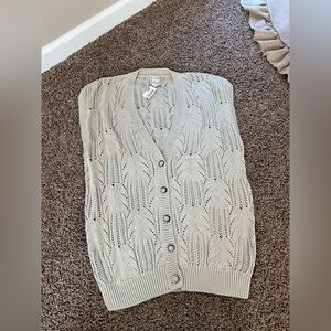 NWT Vintage Lady Sansabelt Golf Chunky  Grannycore Grandpa Sweater Vest L Cotton